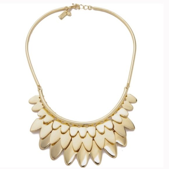 Kate Spade Fancy Flock Gold Feather Statement Necklace! - Picture 2 of 16